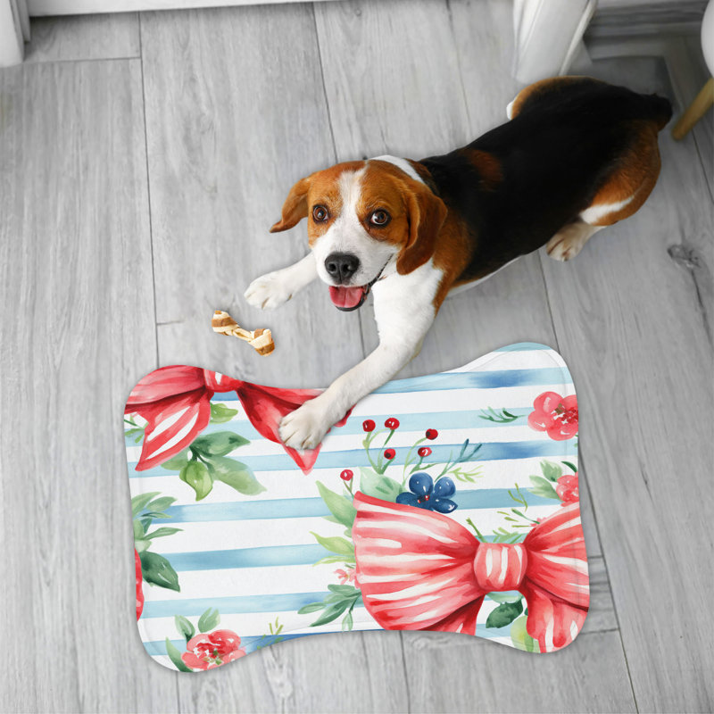 Nautical Bow Designs - 1 Piece Bone Shape Feeding Mat