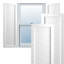 Volets à fixation fixe en PVC à panneau simple de style moderne True Fit-64427958-64427952-64427988