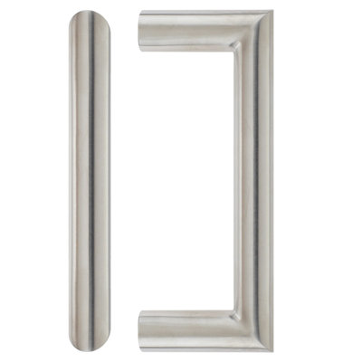 19Mm Mitred Pull Handle - 150Mm Centers - Grade 201 - Bolt Through Fixings