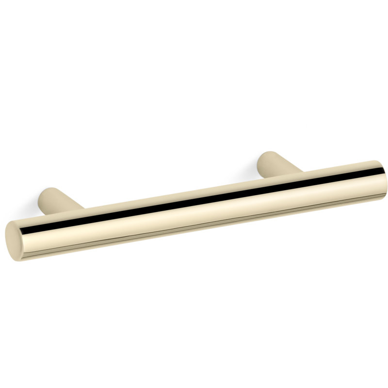 Purist® 3" Center to Center Bar Pull, Vibrant French Gold