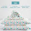 Drap en flanelle de coton grand format, 4 pièces, imprimé blanc des arbres des Fêtes, pièces chaudes et lavables à la machine, imprimé chaud, lavable, ajusté et élastique pour une bonne couverture