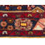 Purple-navy Tribal 4X8 Hamedan Oriental Area Rug