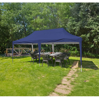 Tente escamotable 10 'x 20' avec 6 parois latérales, auvent commercial instantané avec sac de transport, abri extérieur réglable pour les fêtes, les fêtes et les événements