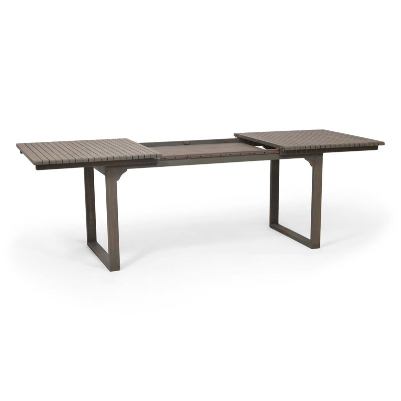 Table de salle à manger d'extérieur extensible en bois d'acacia