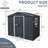 Outdoor Metal Storage Shed 8Ft By 4Ft - Black And White, With Galvanized Panels, Tilted Roof To Rust Damage, Lockable Door, Air Vents, Comes Foundation, Anchors, Hooks, Shelf, Lock, Gloves X Unit-124311350