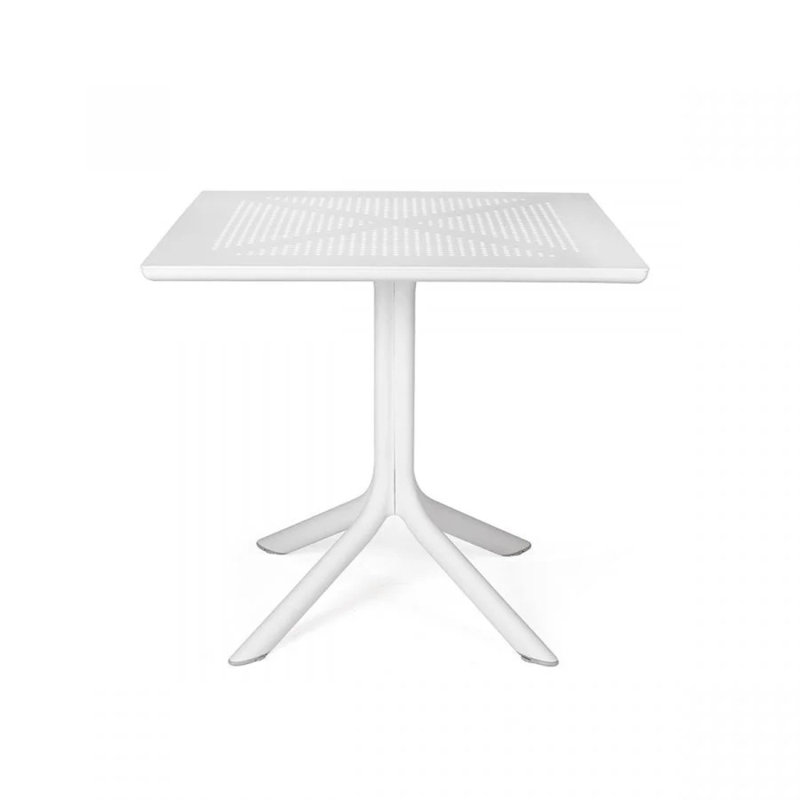 Clip Outdoor Square Dining Table, White