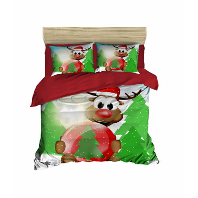 Nasir Polyester No Pattern Duvet Cover Set with Pillowcases Included