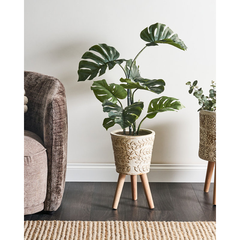 ALIARTOS Handmade Ceramic Elevated Planter