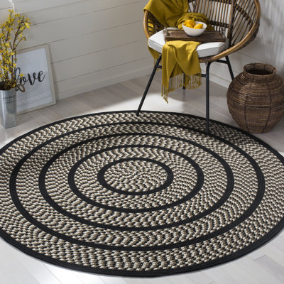 Tapis ivoire / brun tressé à la main Georgina