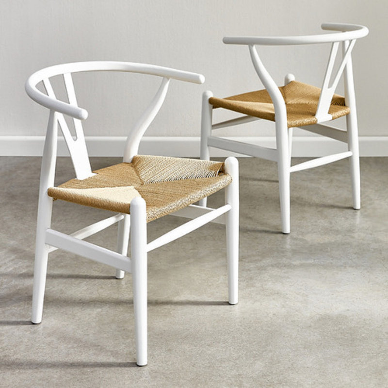 Chaise en bois Nat, Blanc