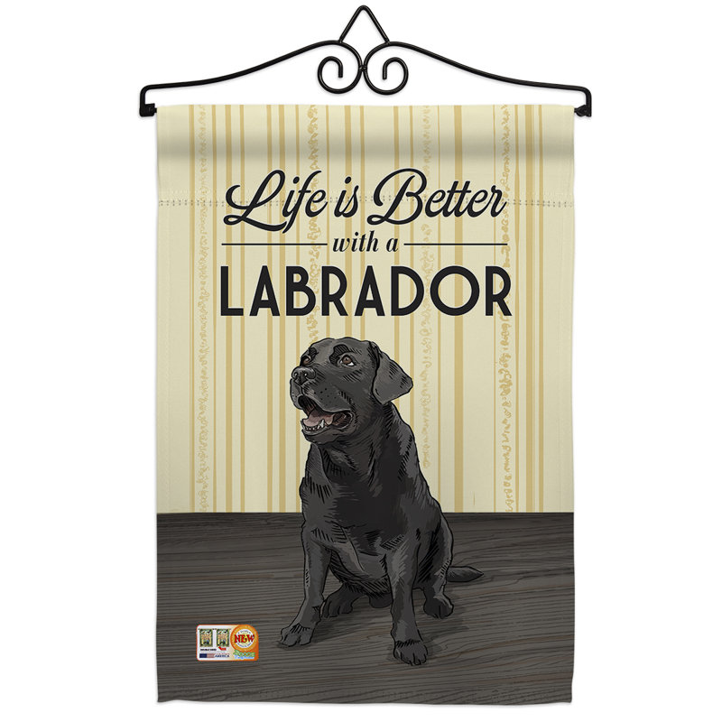 « life is better lab »-polyester à 2 faces 19 x 13 po ensemble de drapeaux