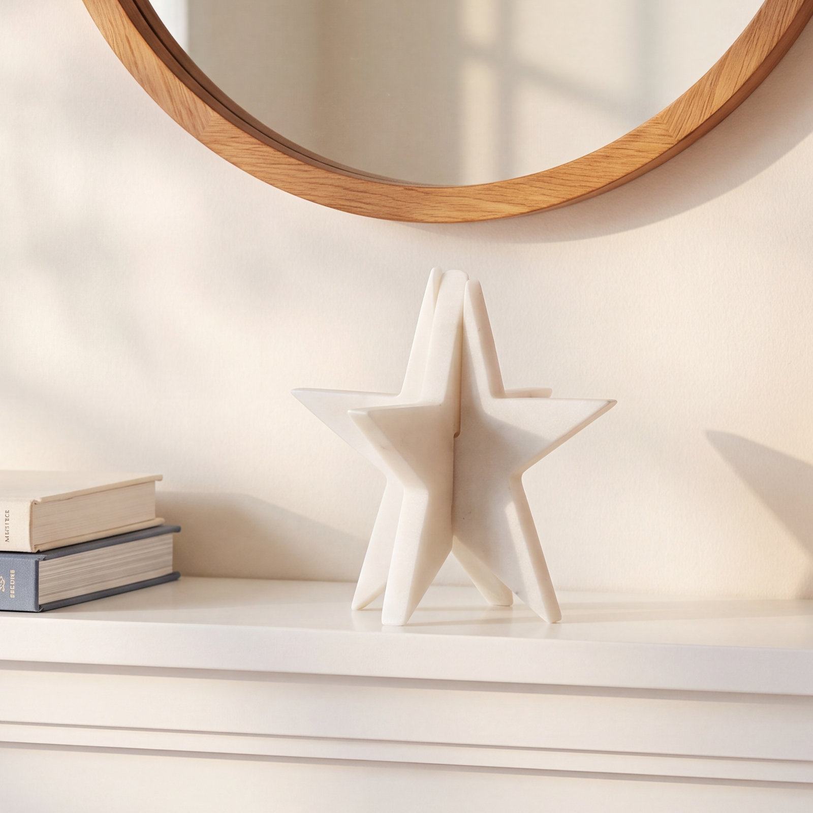 Interlocking Marble Star Holiday Accent