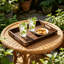 Rectangle Solid Wood Serving Tray Ottoman Tray