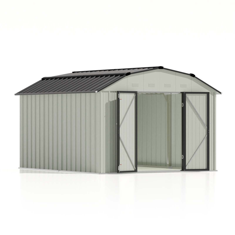 10 ft. W x 12 ft. D Metal Storage Shed