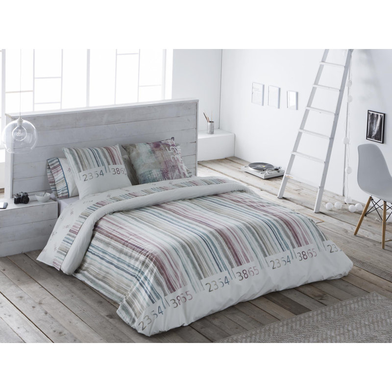 Boody Geometric Shapes Duvet Cover Set with Pillowcases Included, 220 x 240 cm - 1 Pillowcase (45 x 45 cm)