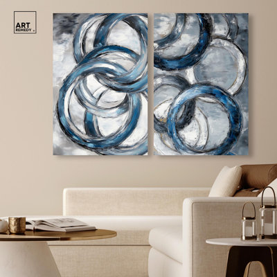 «Iridescent Orbit Duo», impression sur toile par Art Remedy, 36 x 54