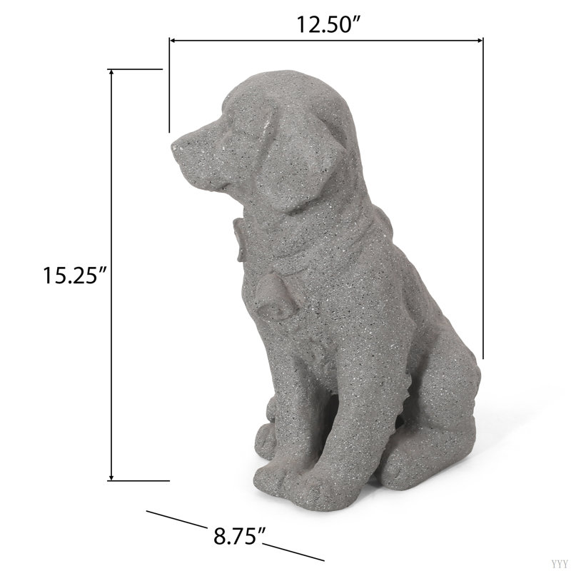 Statue de chien d'extérieur MGO DOG STATUE, aucun assemblage requis