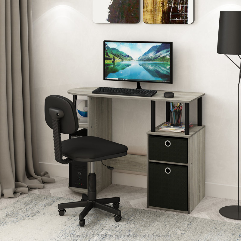 Lansing Computer Desk, French Oak Gray/Black