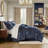 4 PCS  Comforter Set Navy
