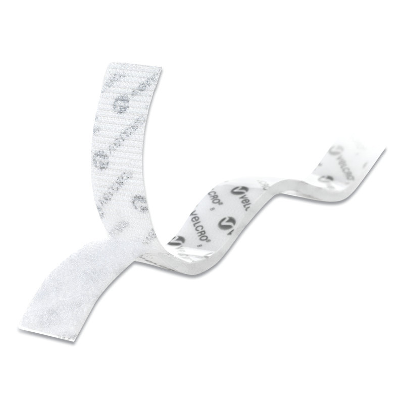 Ruban de fermeture à® de marque avec distributeur, 3/4 x 5 pi. roll-back, Blanc