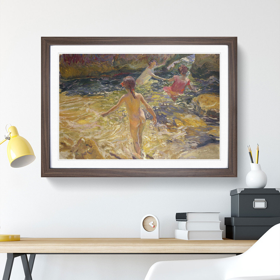 Bath by Joaquin Sorolla Y Bastida - Picture Frame Painting
