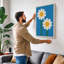 Twin Daisies Botanical - Wrapped Canvas-829451784-829451787