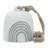 Stoneware Ceramic Windchime Bell with Textured Detail and Jute Hanger - Handcrafted Hanging Accent for Porch or Garden Decor - Single Decorative Ceramic Bell for Breezy Tones and Artful Style.-678563368