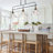 3-Lights Industrial Vintage Glass Kitchen Island Lighting