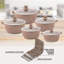 SQ Professional Nea Marbell 5-Piece Non-Stick Aluminium Cookware Set- Induction Ready-100865572
