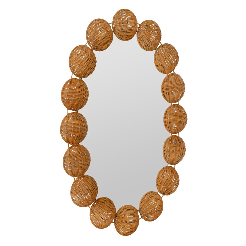 Oval Bamboo / Rattan Mirror