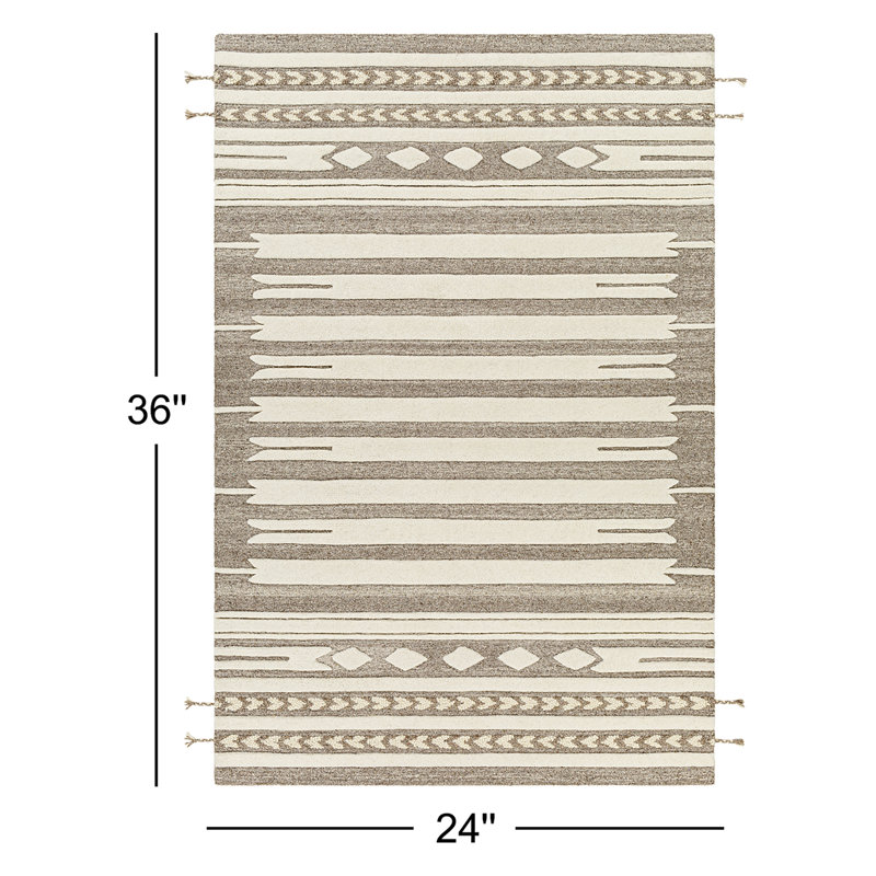 Lumia Wool Southwestern Indoor Rug, Rectangle 2' x 3'