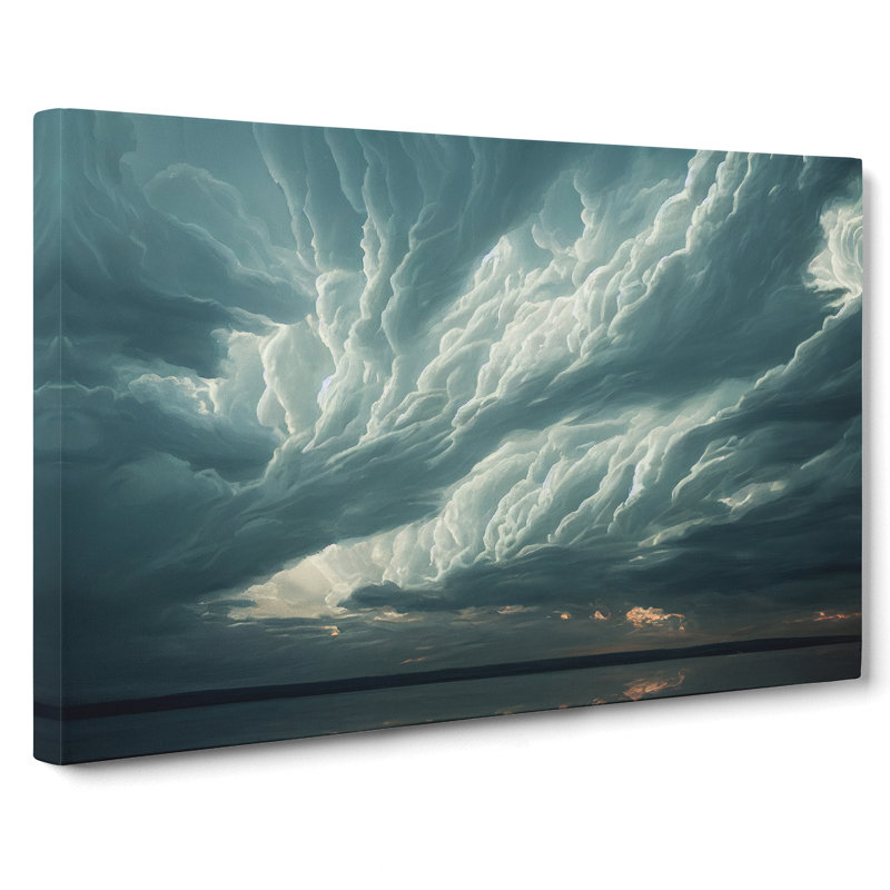 Splendorous Clouds - Wrapped Canvas Painting, 35cm H x 50cm W x 3cm D
