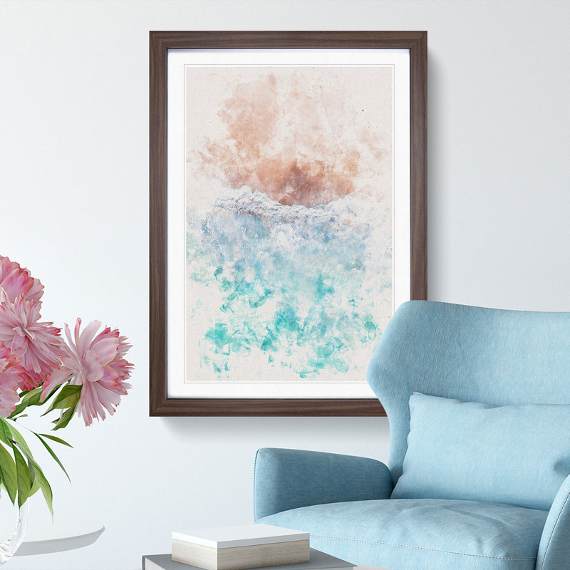 Sandy Beach - Framed Print, 33cm H x 24cm W x 2cm D, Walnut Framed