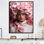«Chic Woman with Floral Hat I», reproduction d'art sur toile