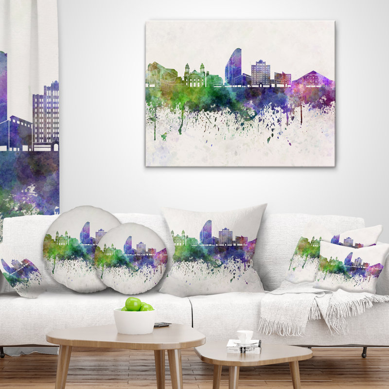 Coussin Cityscape San Jose, Rectangulaire, 12 po x 20 po