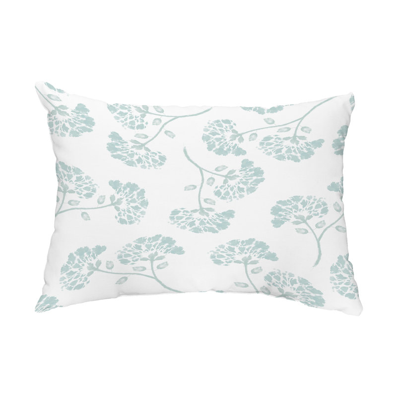  Housse et insert de coussin rectangulaire April, bleu