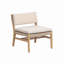 Chaise longue OMI en acacia et coussin