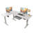 Becali 63'' L-Shaped Height Adjustable Standing Desk With A Drawer-2120531037