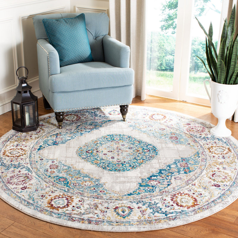 Stackpole Performance Oriental Rug, Round 6'5"
