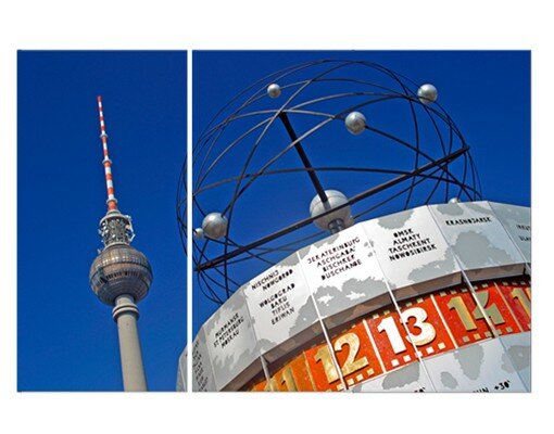 2-tlg. Leinwandbilder-Set Alexanderplatz, Berlin