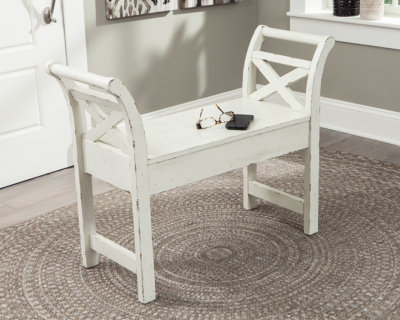 Banc de rangement à couvercle rabattable Avenly