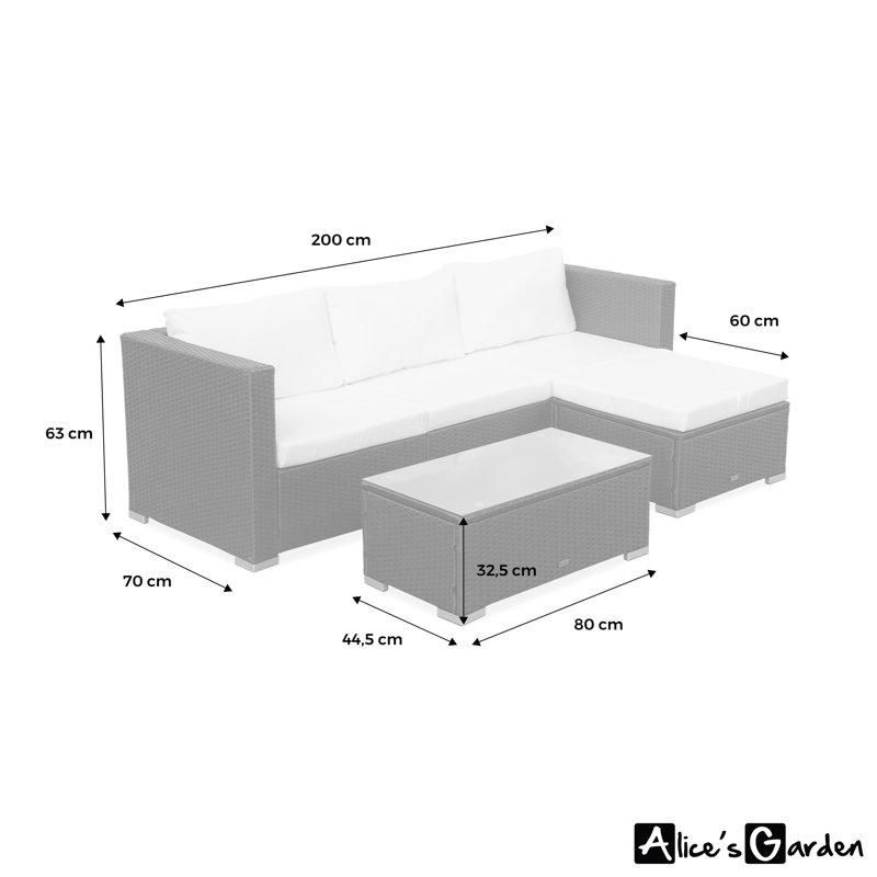 Kersten 4-seater Rattan Garden Sofa Set