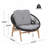 Outdoor Wicker Papasan Lounge Chair-158213642