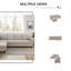 Canapé modulaire en L blanc cassé Fluffy-1133175063