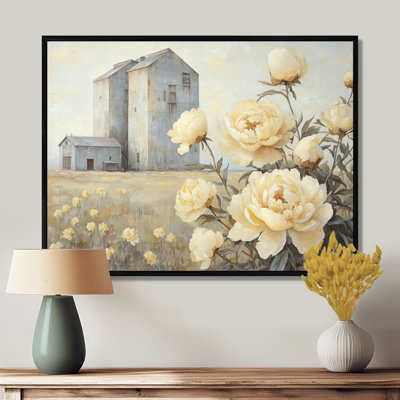 «Donberg Farm Pe pivons By The Grain Silo I», art mural pivoines