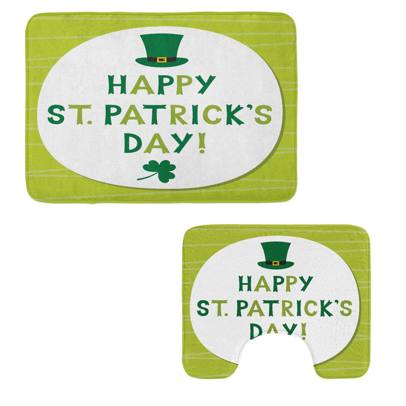  Tapis de salle de bain St. Patrick's Day 2 pièces