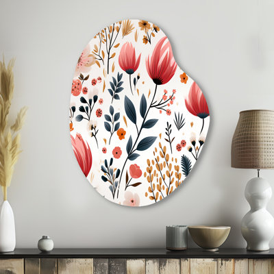 Hosea - Unique Shape Floral Metal Wall Art, Asymmetrical Metal Wall Sculpture Print