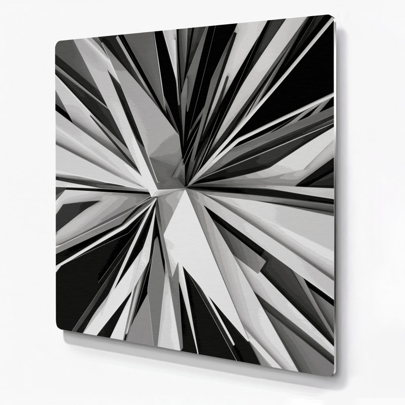 «Geometric Abstraction 84», art mural en métal brun