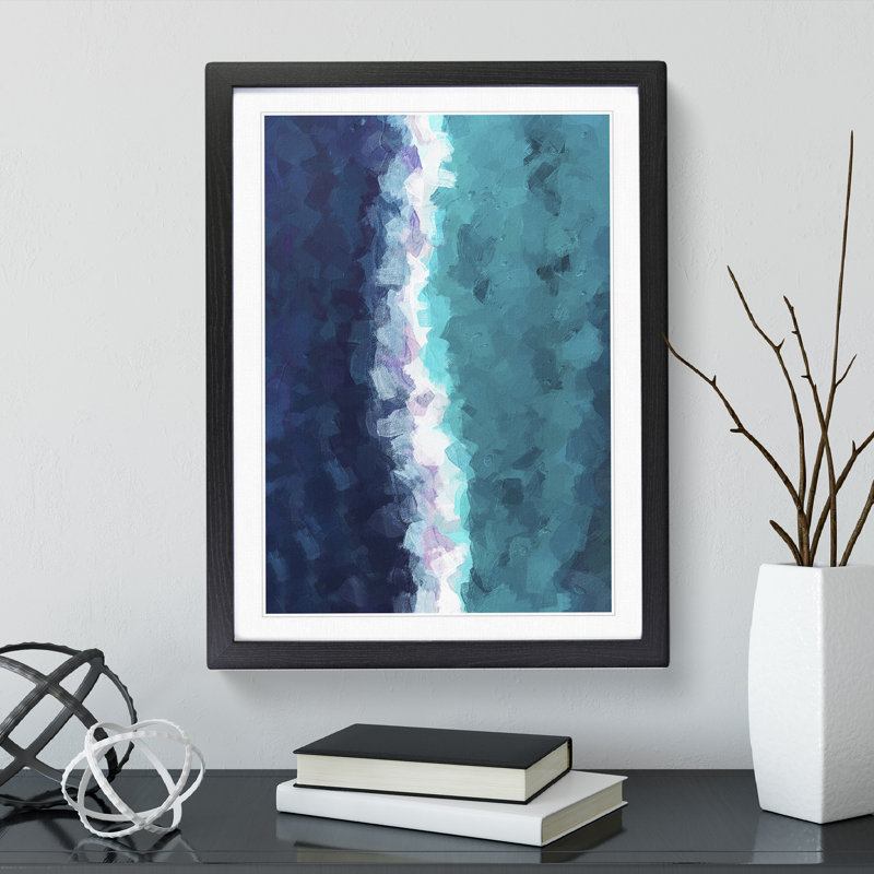 Atmosphere Abstract - Single Picture Frame Painting, Black Framed, 64cm H x 46cm W x 2cm D