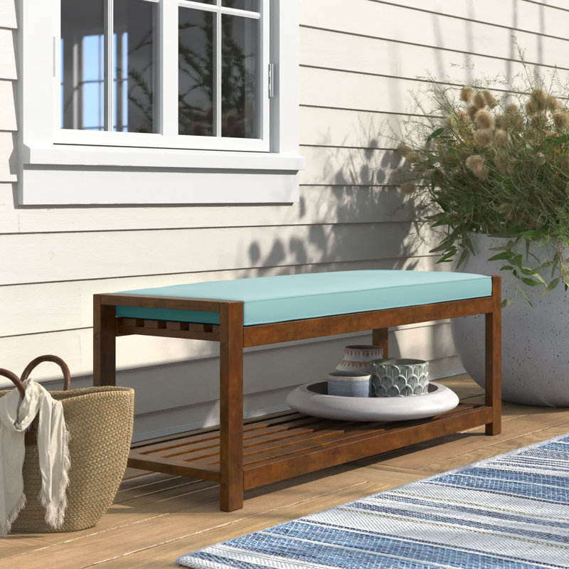 Banc de pique-nique en bois Weybright, Bleu